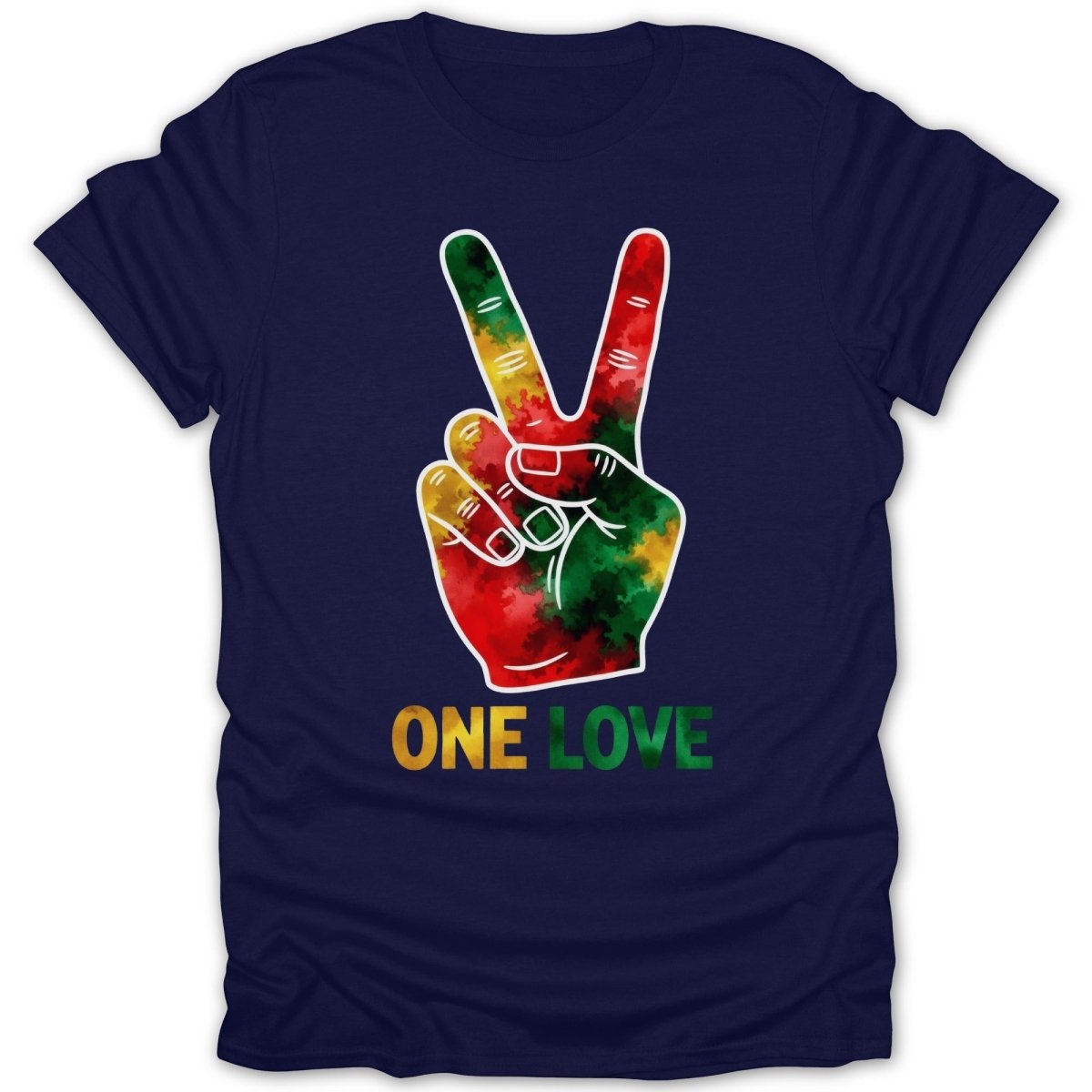 Rasta Peace Sign One Love Tee - Zion Threadz