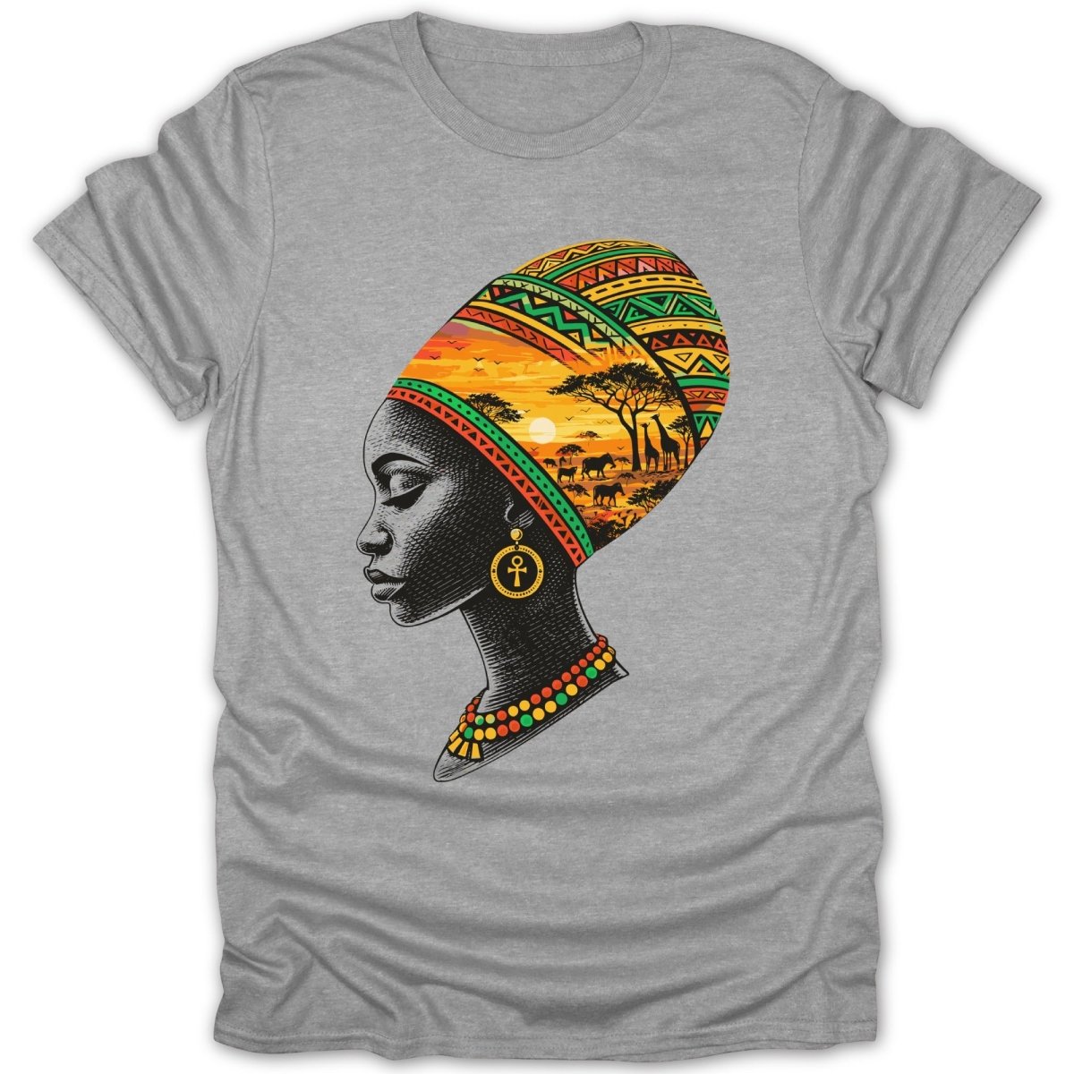Queen Savanna Head Wrap Tee - Zion Threadz