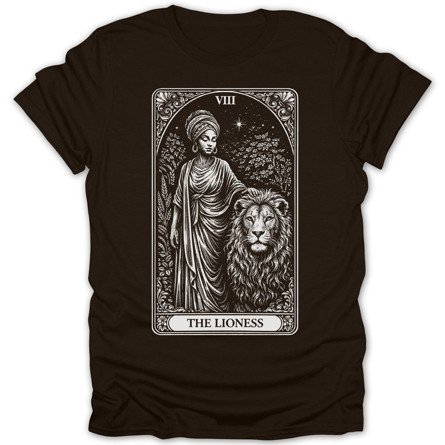 Majestic Lioness VIII Tarot Card Illustration Shirt