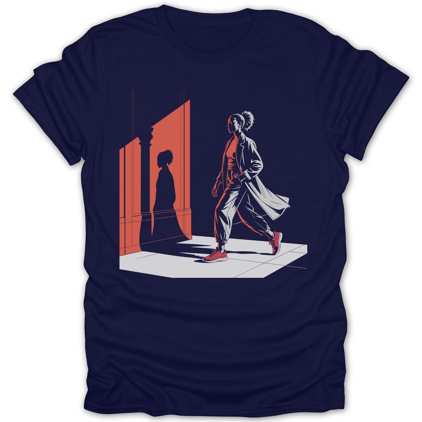 Woman Walking with Shadow Graphic T-Shirt product type