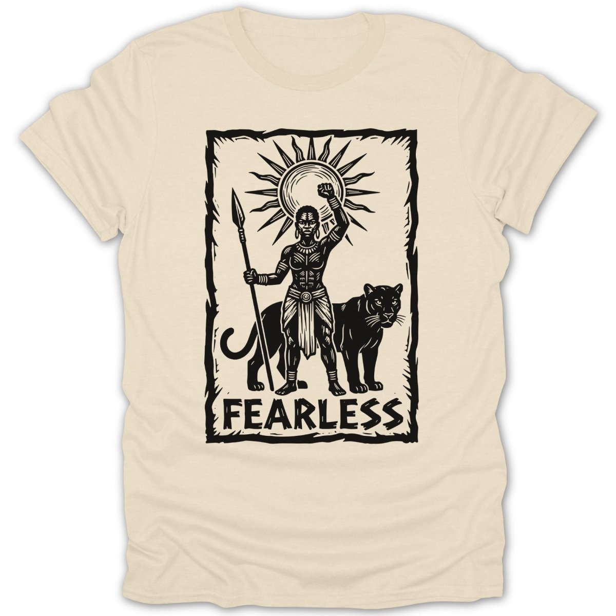 Queen with Panther Fearless Tee - Zion Threadz
