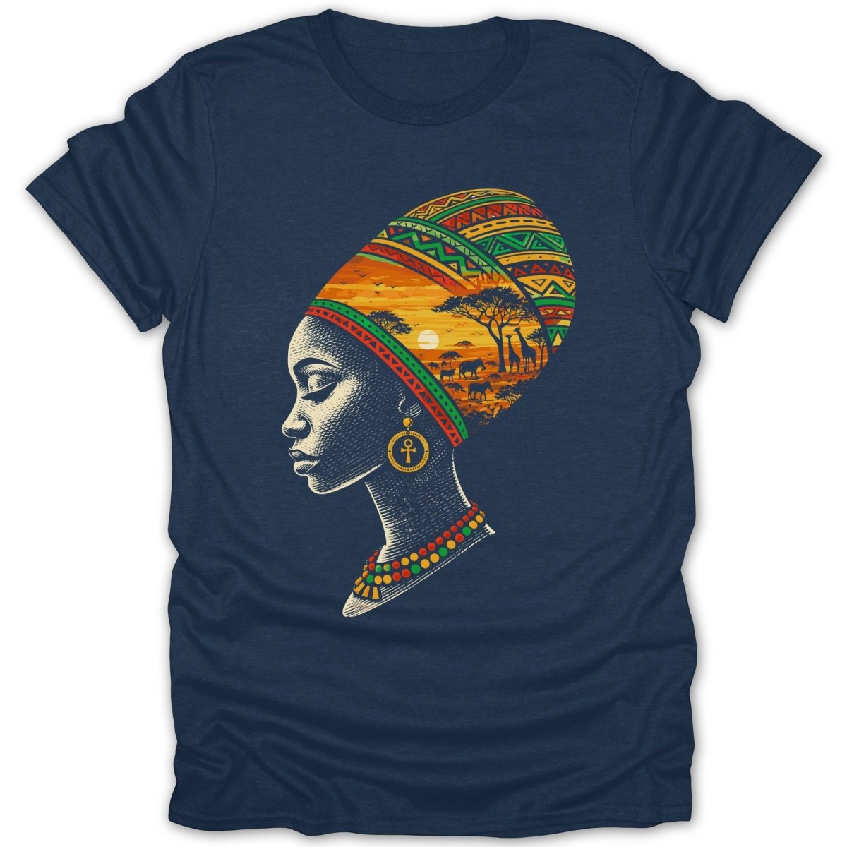 Queen Savanna Head Wrap Tee - Zion Threadz