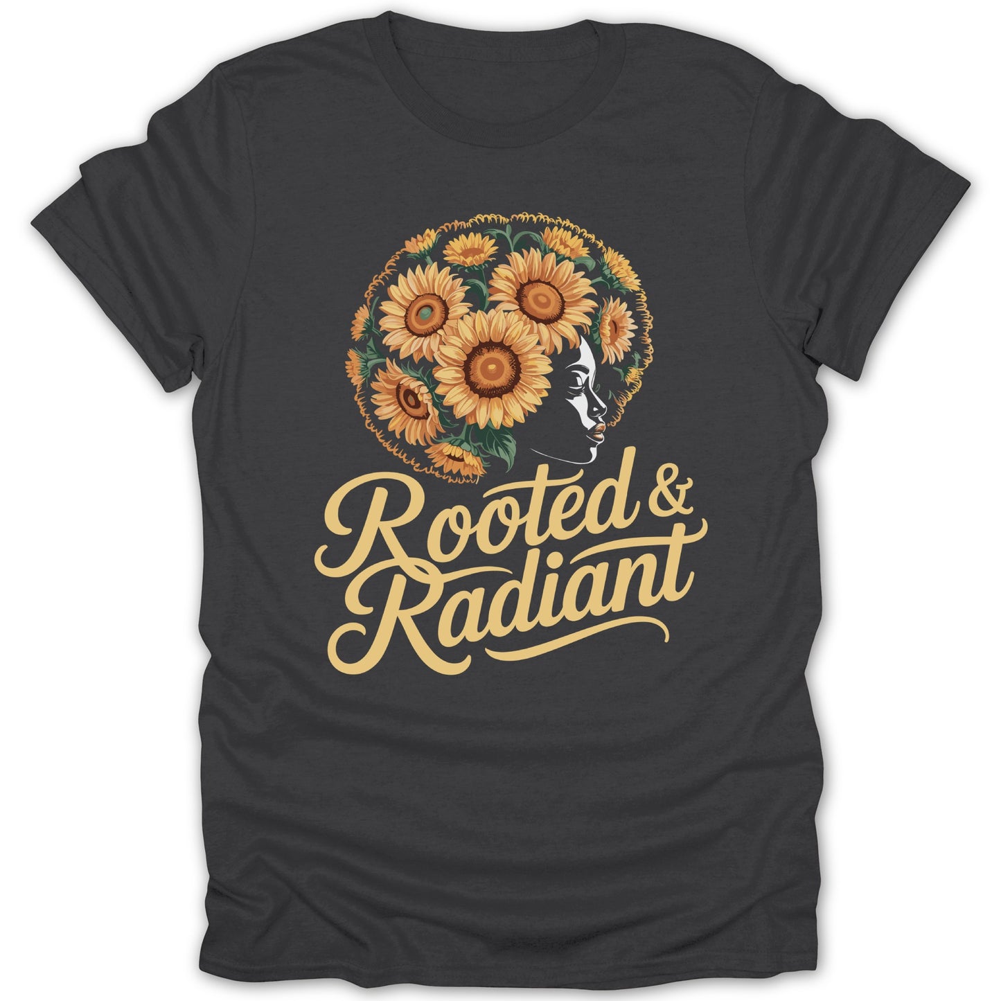 Rooted and Radiant T-Shirt with Sunflower Design