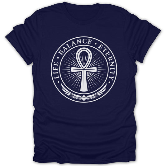 Life Balance Eternity Ankh Symbol T-shirt