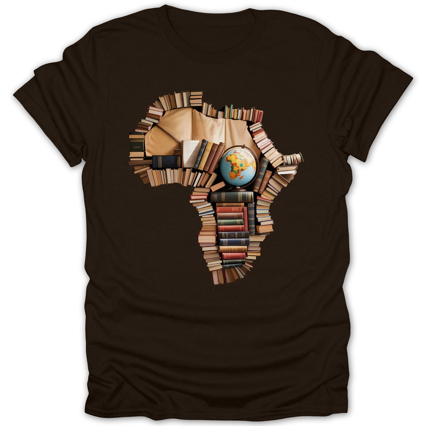 African Continent Shaped Bookshelves Graphic T-Shirt product