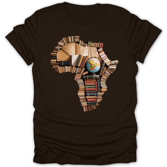 African Continent Shaped Bookshelves Graphic T-Shirt product