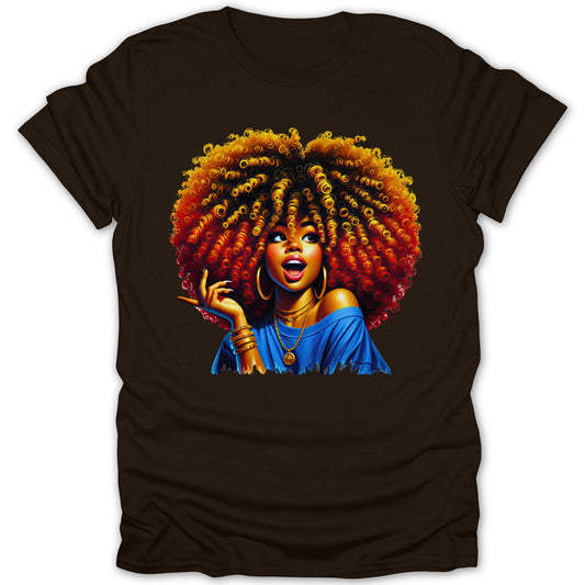 Artistic Afro Woman T-Shirt Vibrant and Bold Shirt product