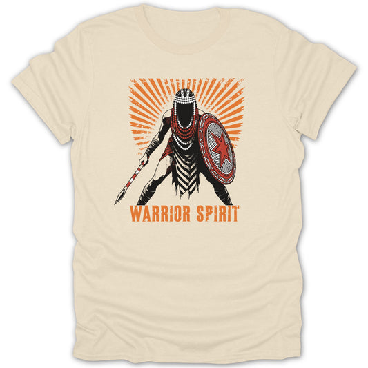 Bold Warrior Spirit Graphic Design T-Shirt