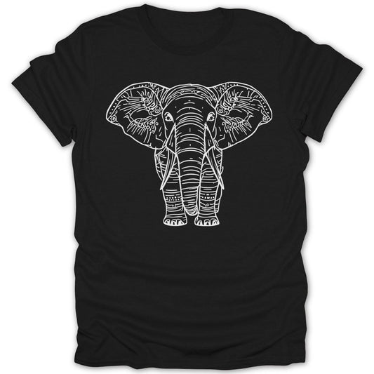 Elegant Elephant Line Art Tee - Zion Threadz