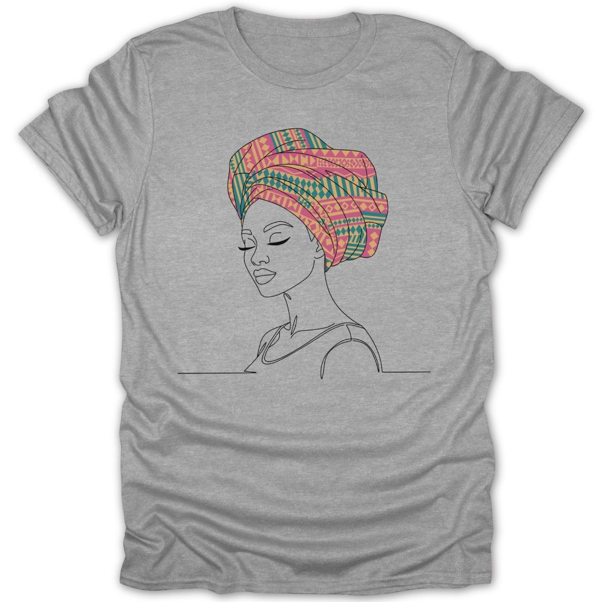 African Queen Dynamic Head Wrap Tee - Zion Threadz