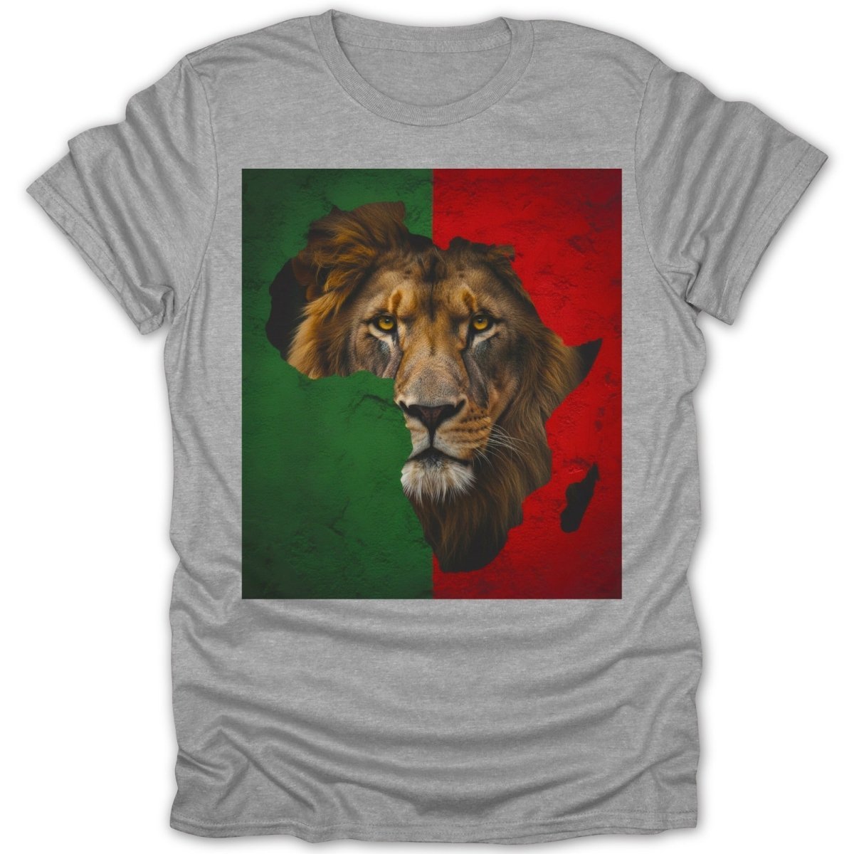 Majestic Lion Africa Map Tee - Zion Threadz