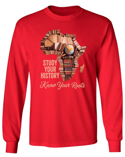 Africa Book Map Long Sleeve Tee - Zion Threadz
