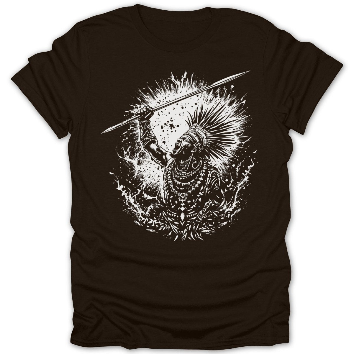 Tribal Warrior with Spear Tee - Zion Threadz