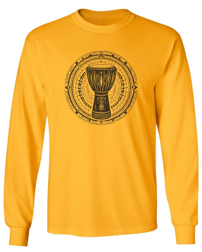 Djembe Drum Art Long Sleeve Tee - Zion Threadz