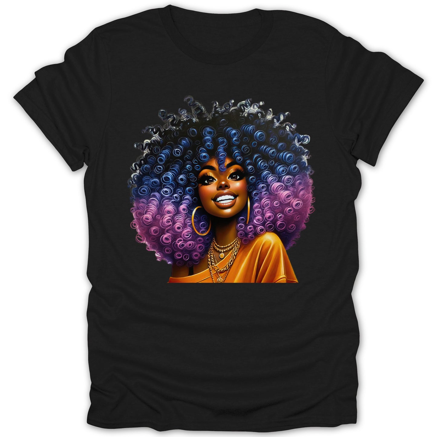 Vibrant Afro Art Graphic Tee Unique Statement product type