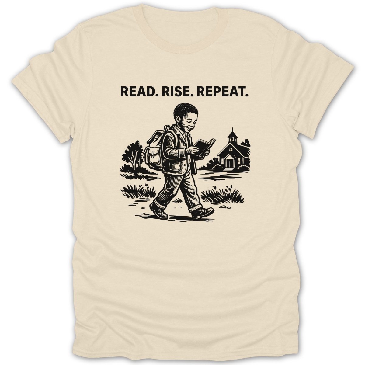 Black Boy Read Rise Repeat Tee - Zion Threadz