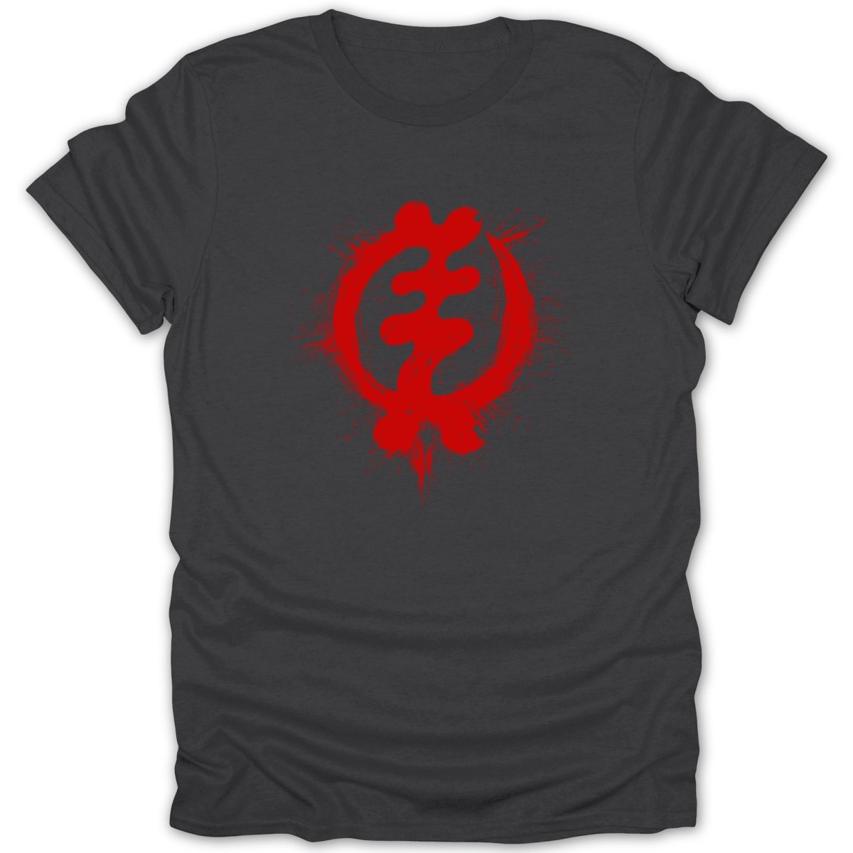 Gye Nyame Red Splatter Tee - Zion Threadz