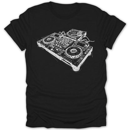 Abstract DJ Mixing Console Tee - Zion Threadz