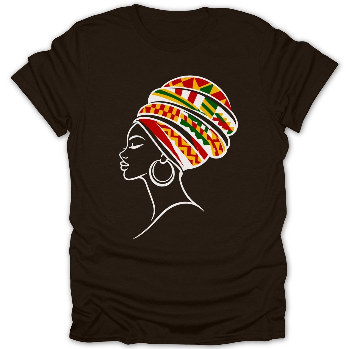 African Queen Vibrant Head Wrap Tee - Zion Threadz