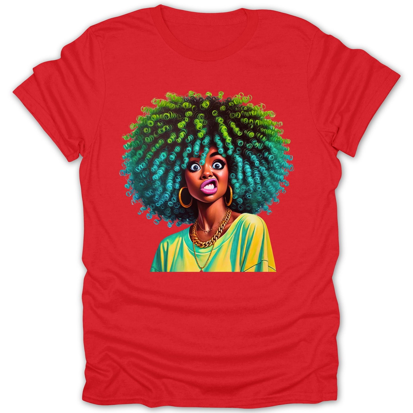 Colorful Afro Art Design Graphic Print T-Shirt product type