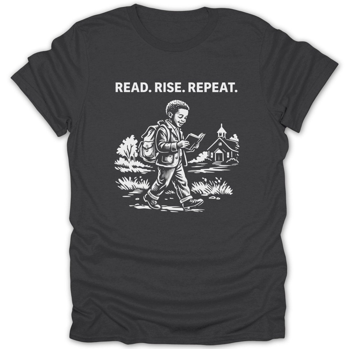 Black Boy Read Rise Repeat Tee - Zion Threadz