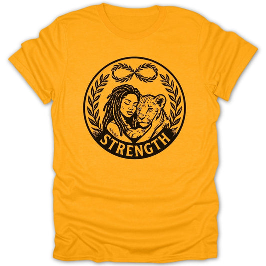 Strength Woman & Lion Cub Tee - Zion Threadz