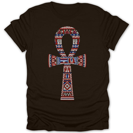 Geometric Ankh Bead Pattern Tee - Zion Threadz