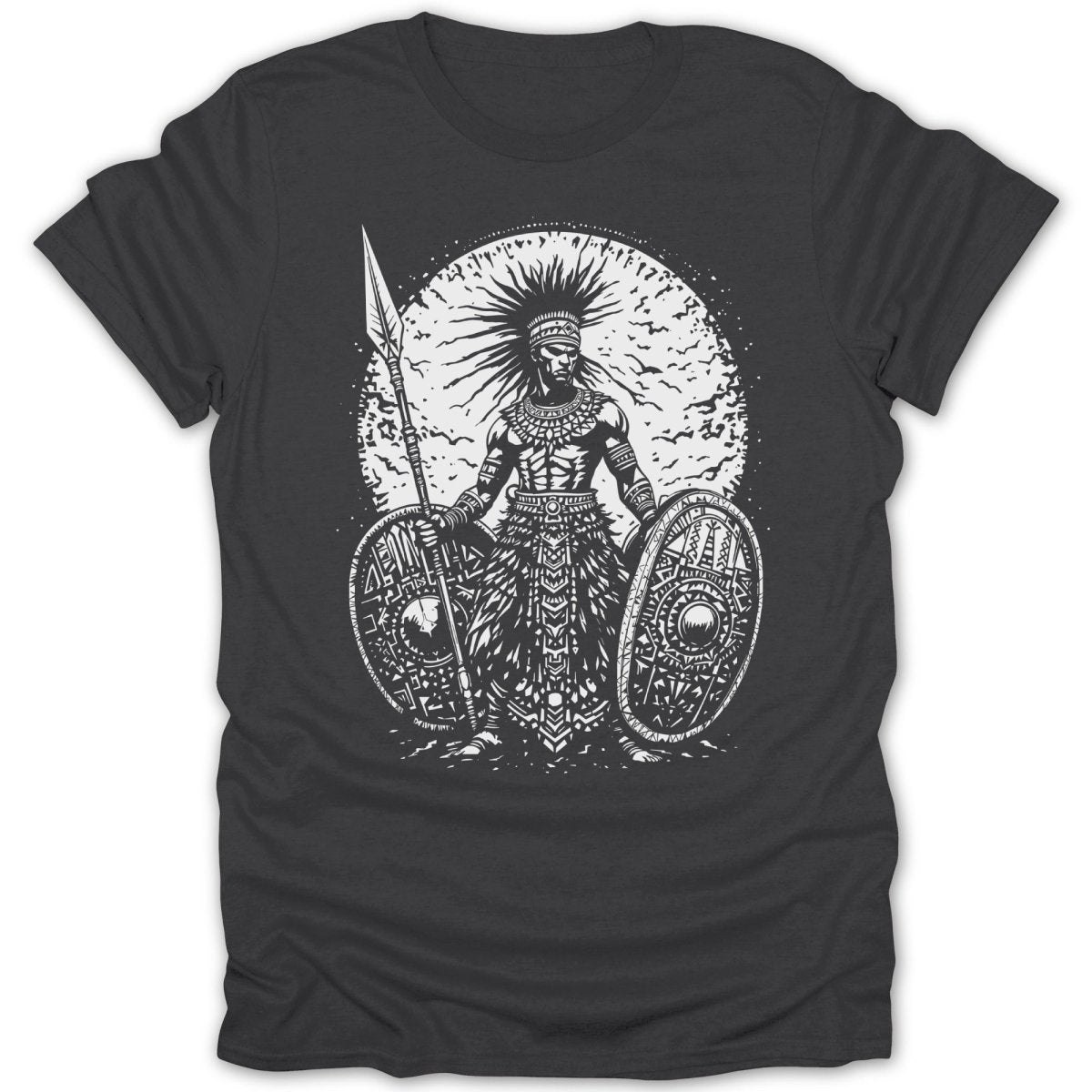 African Warrior With Shields Tee - Zion Threadz