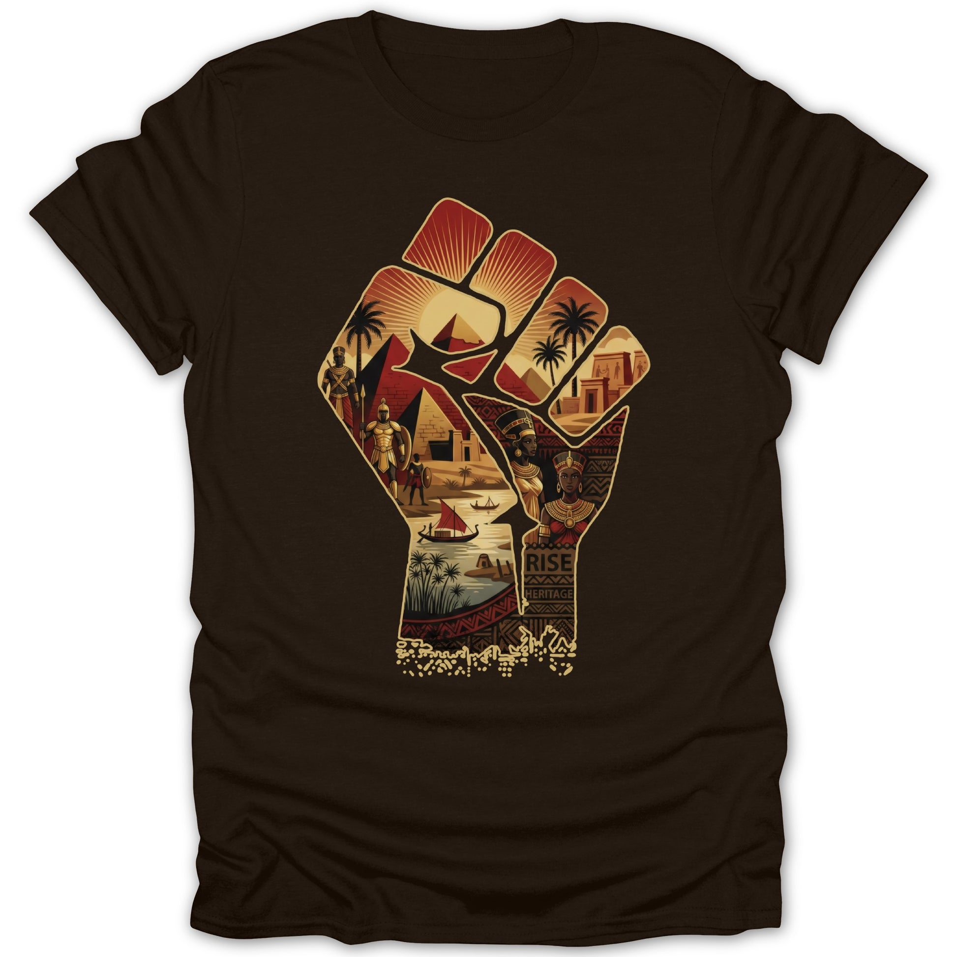 Rise Up African Heritage Power Fist Graphic T-Shirt
