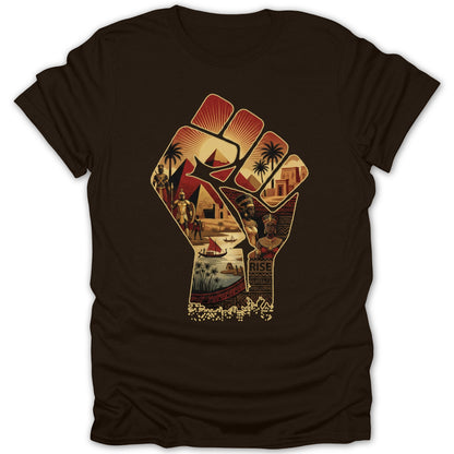 Rise Up African Heritage Power Fist Graphic T-Shirt