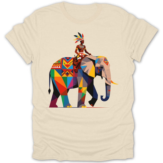 Colorful Tribal Elephant With Rider Tee - Zion Threadz
