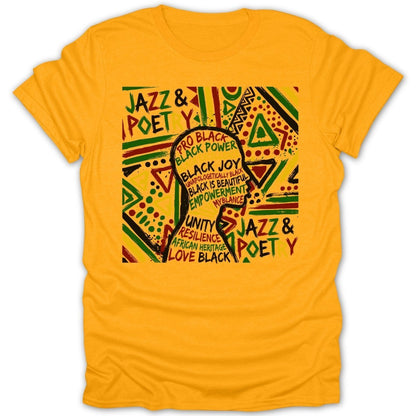 Jazz Poetry Black Power Tee - Zion Threadz