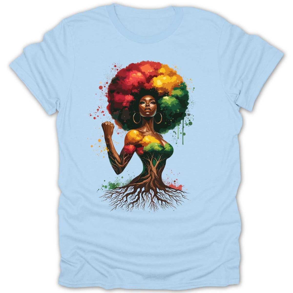 Afro Tree Woman 2 Tee - Zion Threadz