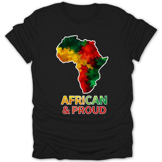 African & Proud Map Tee - Zion Threadz