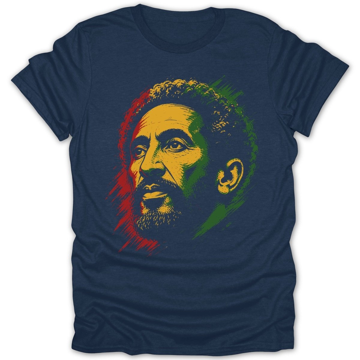 Haile Selassie Portrait RGB Tee - Zion Threadz