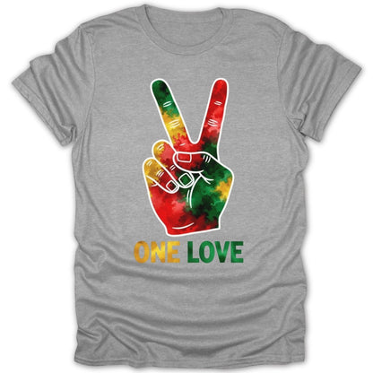 Rasta Peace Sign One Love Tee - Zion Threadz