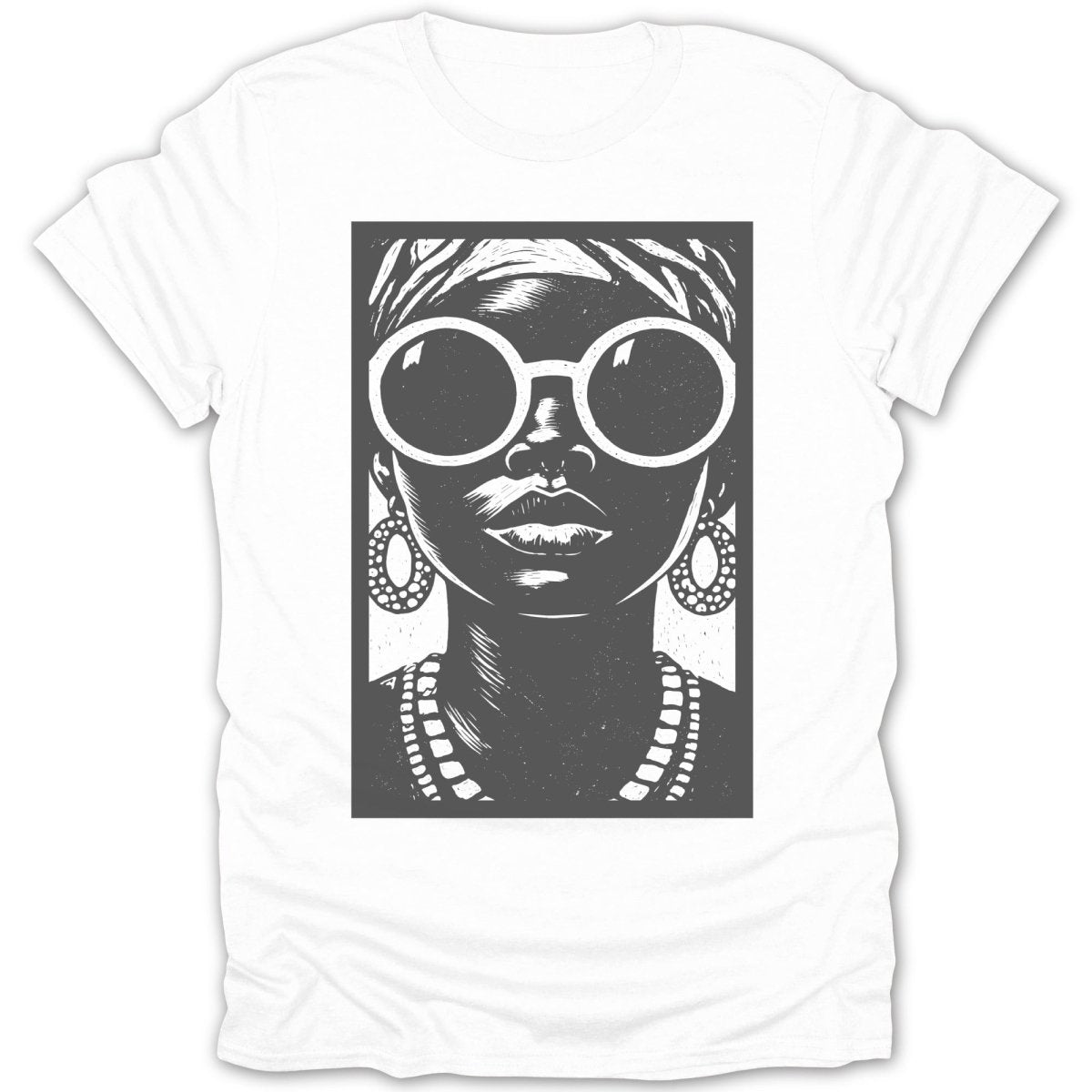 Monochrome Woman Muse Tee - Zion Threadz