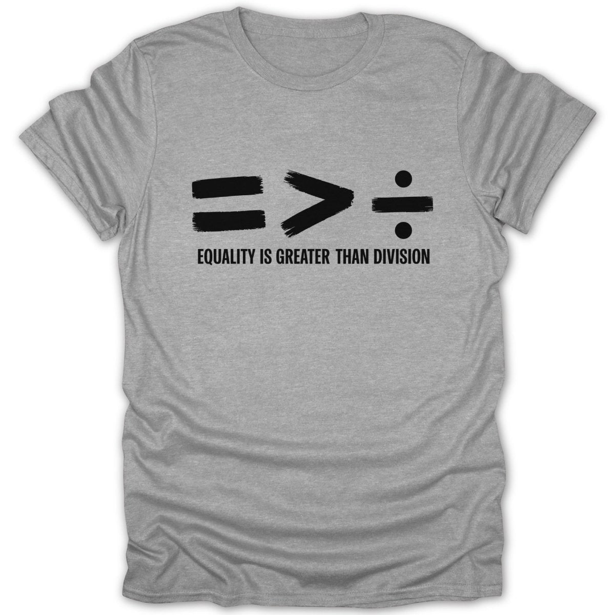 Equality Greater Than Division BW Tee - Zion Threadz