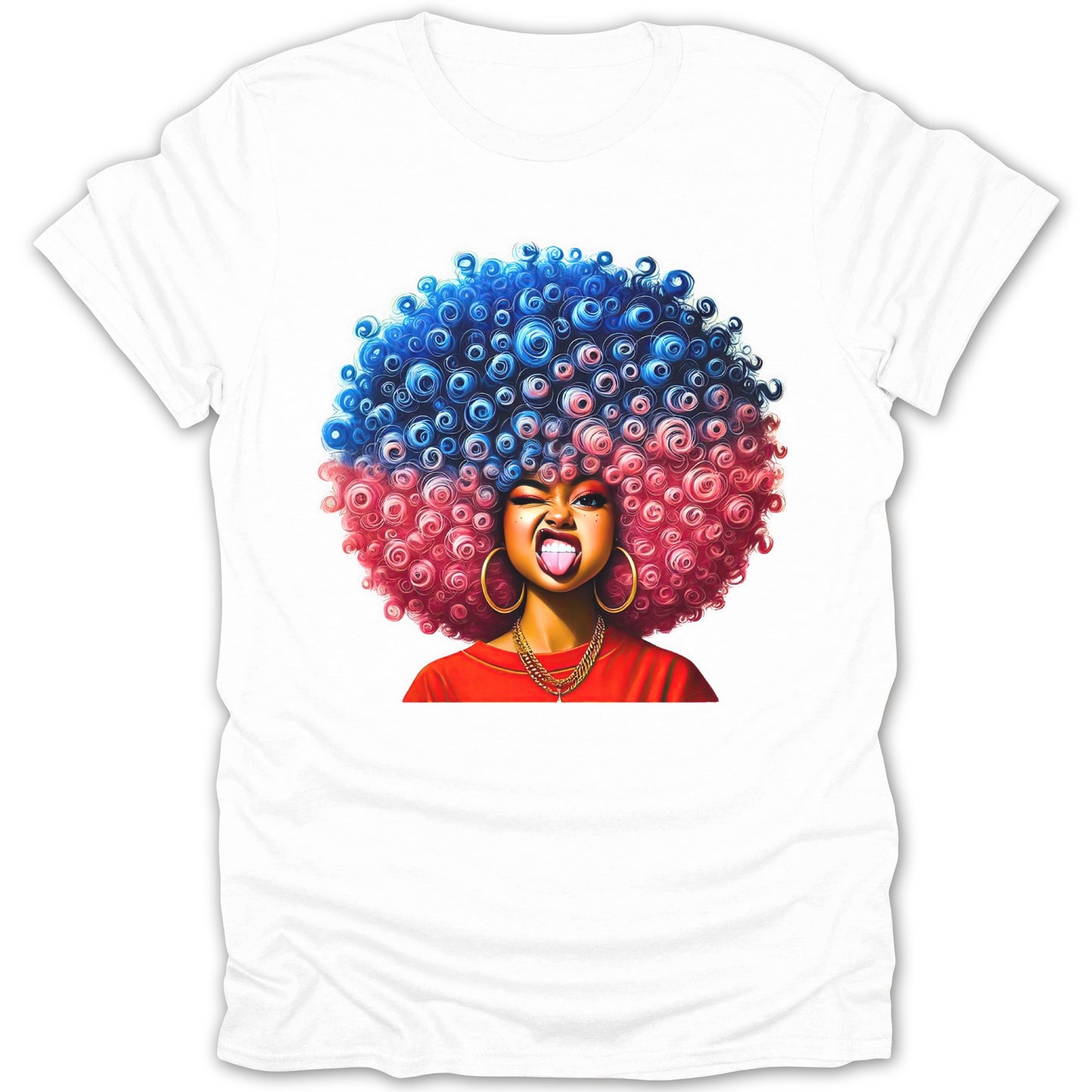 Vibrant Afro Art Graphic on Classic Casual T-shirt product