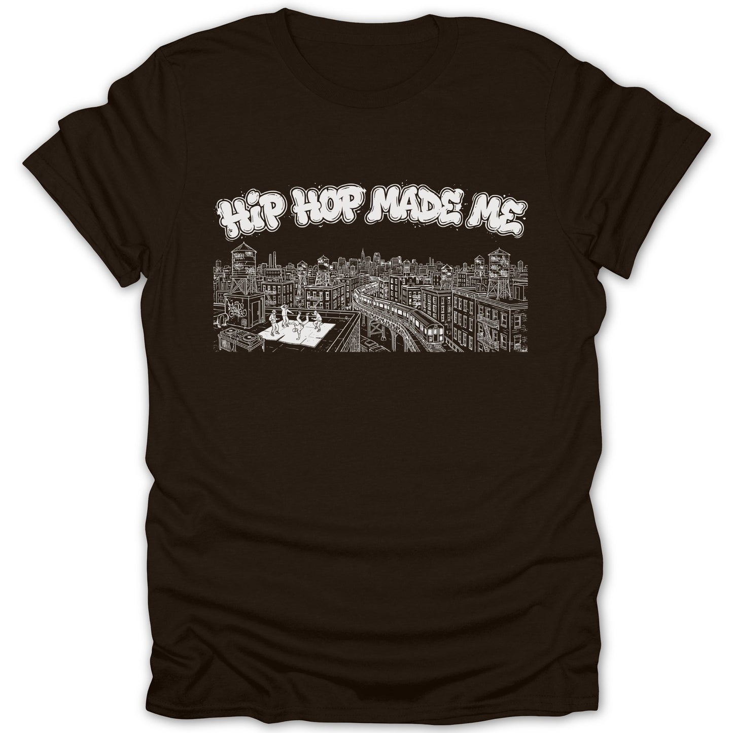 Hip Hop Made Me Graphic Urban Scene T-shirt
