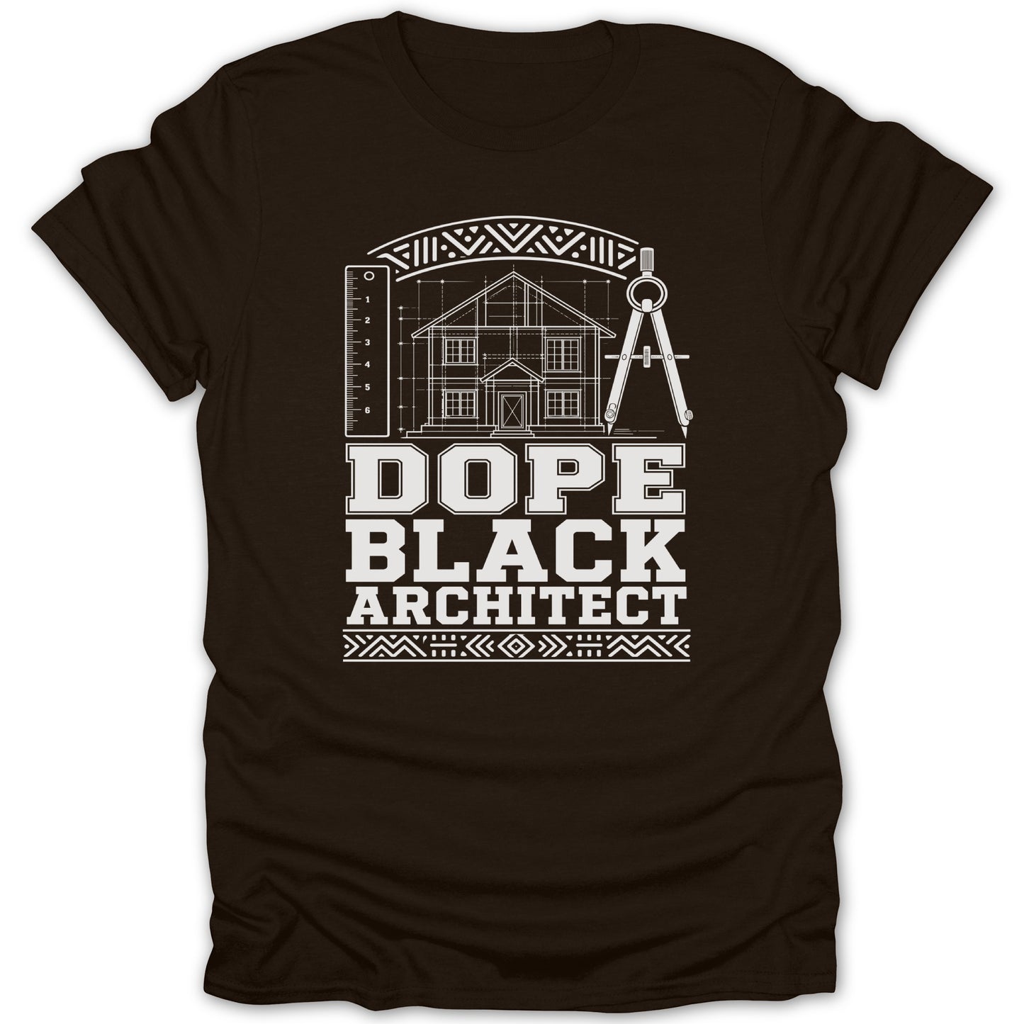 Architectural design blueprint with "DOPE BLACK ARCHITECT" text.
