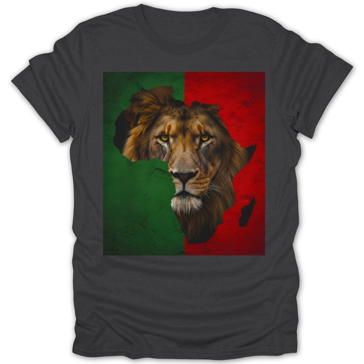 Majestic Lion Africa Map Tee - Zion Threadz