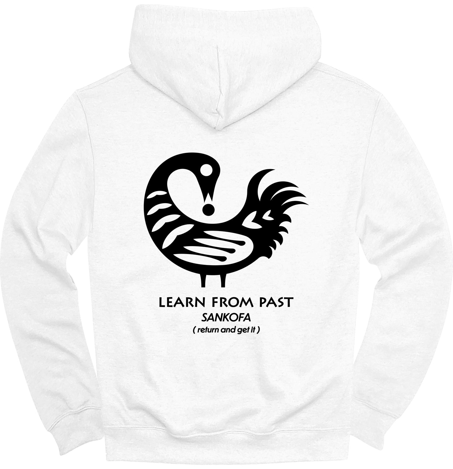 Learn From Past Sankofa Hoodie With Symbol Print