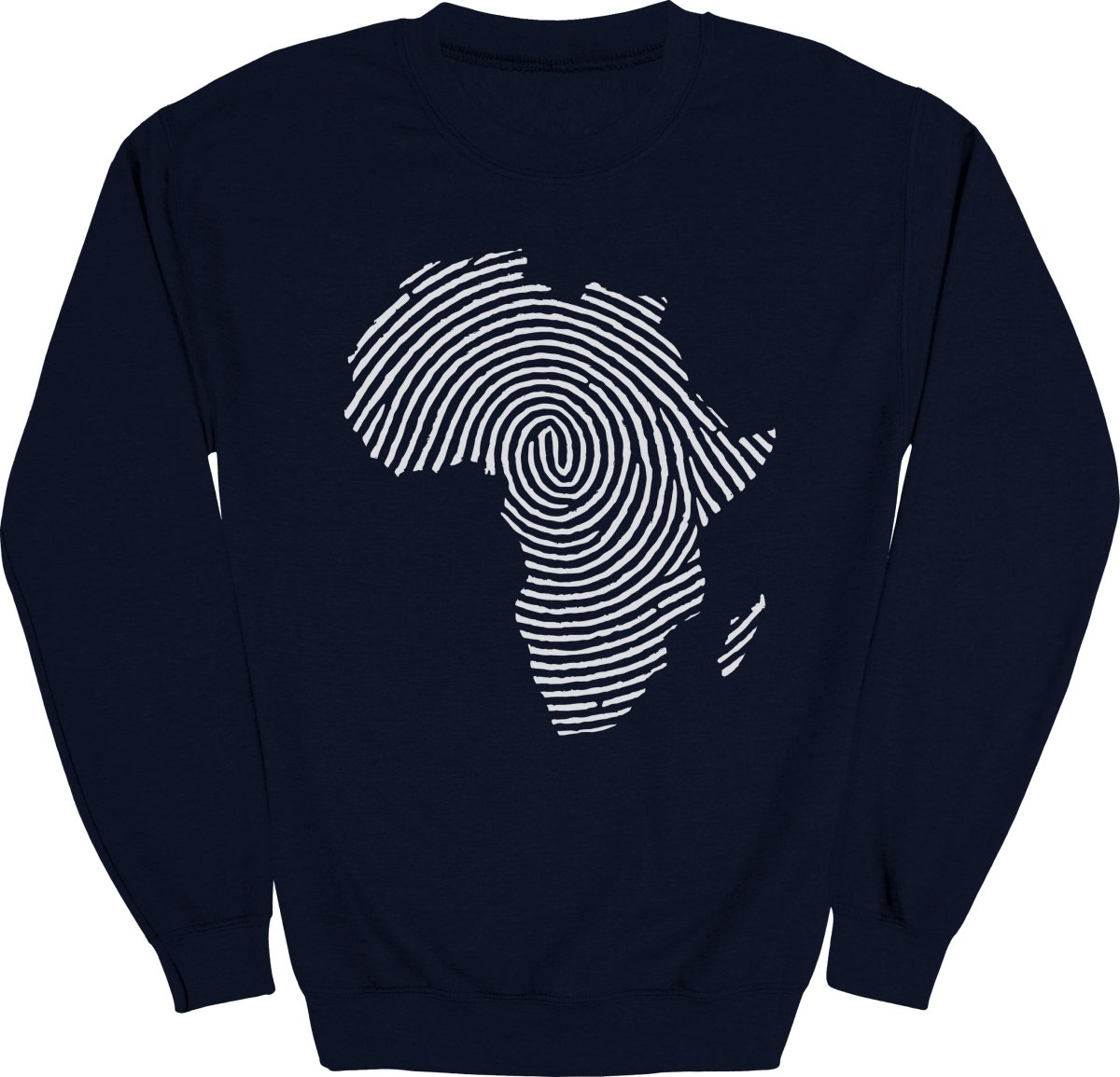 Africa Fingerprint BW Sweatshirt - Zion Threadz