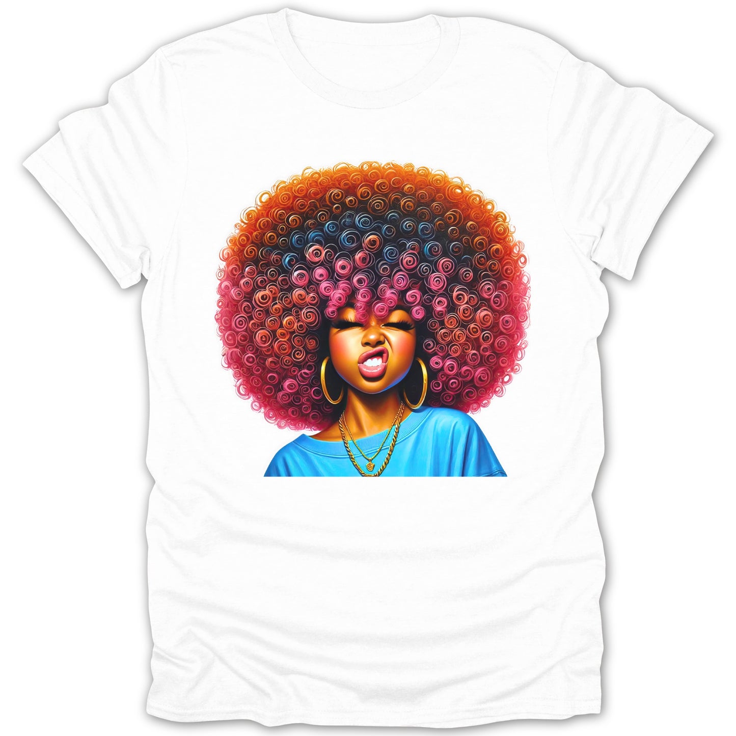 Colorful Afro Art Design Print T-Shirt Unique Fashion product