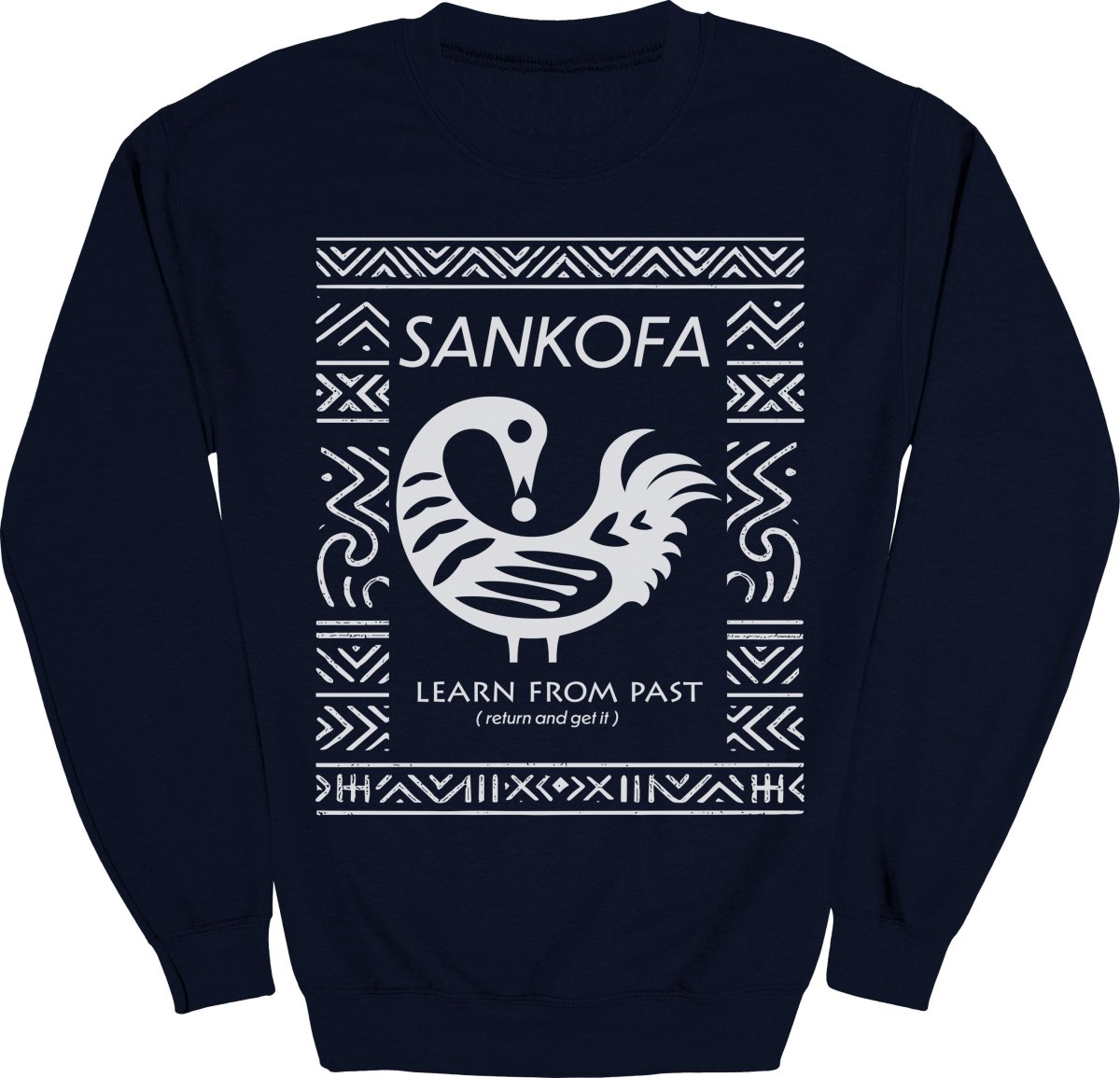 Sankofa Adinkra Pattern Sweatshirt - Zion Threadz