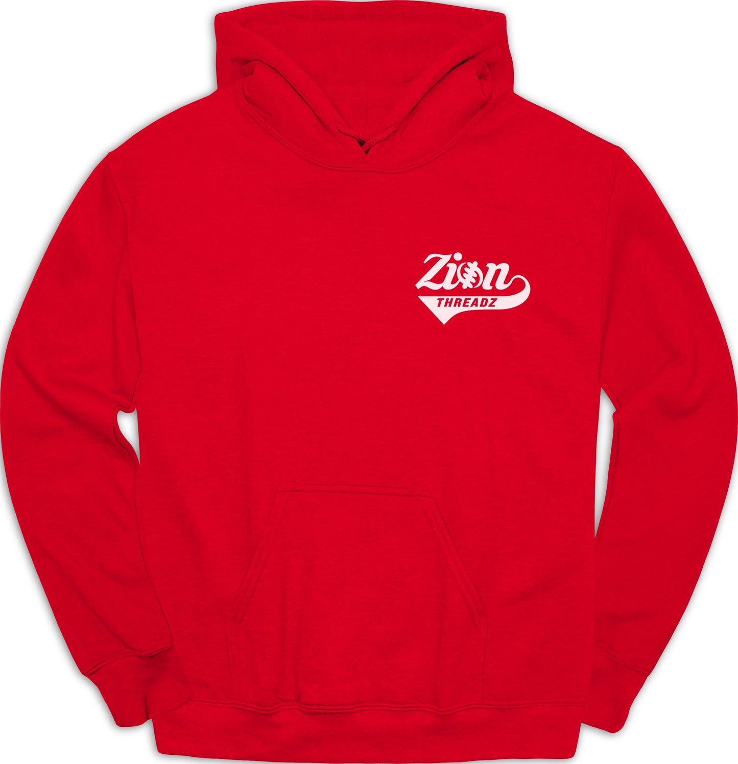 Stylish Red Zion Threadz Branded Hoodie
