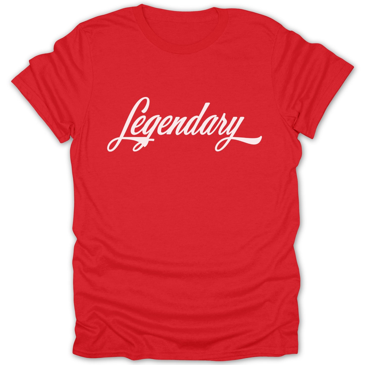 Legendary Script Print Red T-Shirt Apparel Product Type
