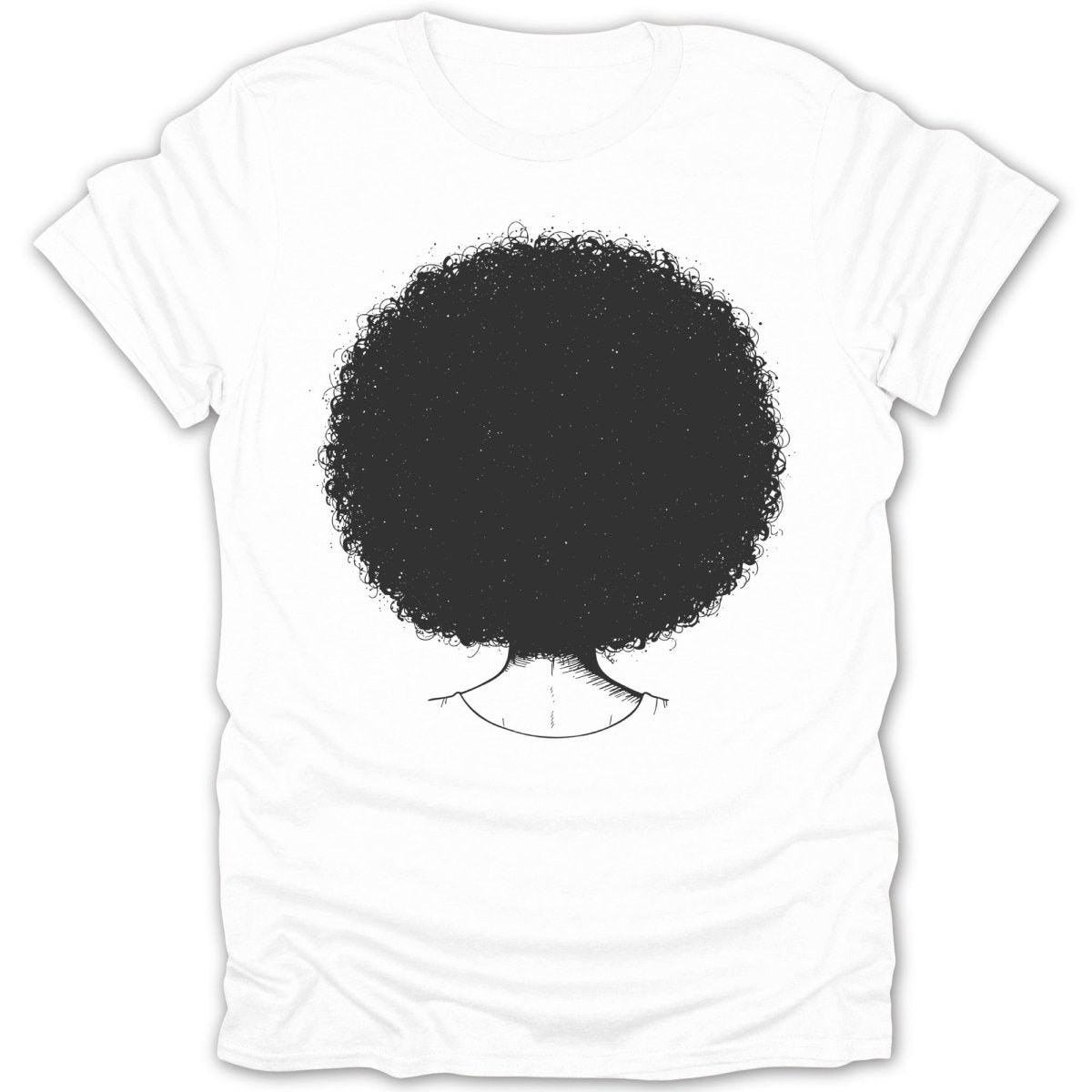 Artistic Afro Girl Back Portrait Tee - Zion Threadz