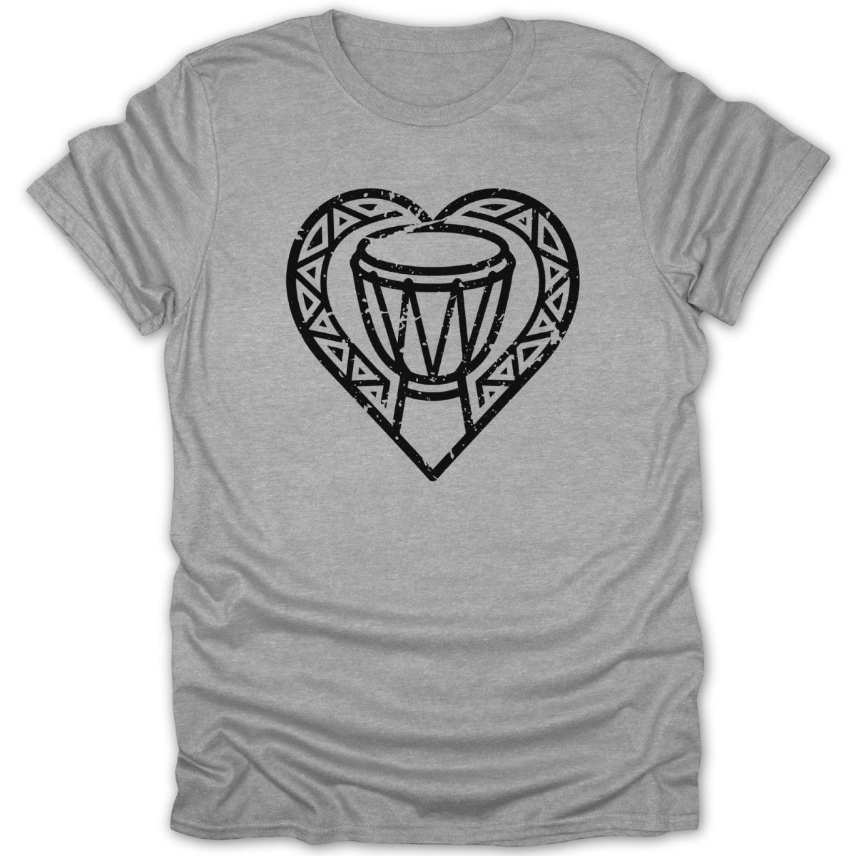 Heart Beat Drum Distressed Tee - Zion Threadz